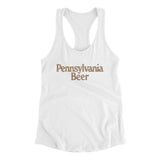Pennsylvania Beer Women's Racerback Tank-White-Allegiant Goods Co. Vintage Sports Apparel