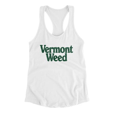 Vermont Weed Women's Racerback Tank-Allegiant Goods Co. Vintage Sports Apparel