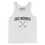 Des Moines Golf Men/Unisex Tank Top-White-Allegiant Goods Co. Vintage Sports Apparel