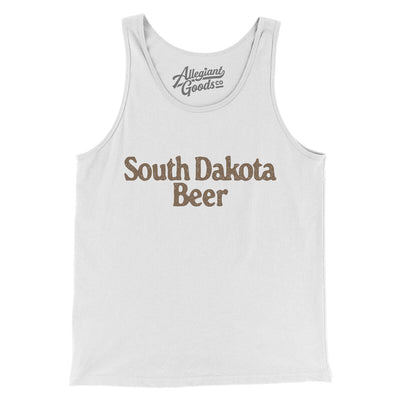 South Dakota Beer Men/Unisex Tank Top-White-Allegiant Goods Co. Vintage Sports Apparel