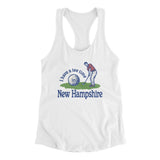 I Have A Tee Time In New Hampshire Women's Racerback Tank-White-Allegiant Goods Co. Vintage Sports Apparel