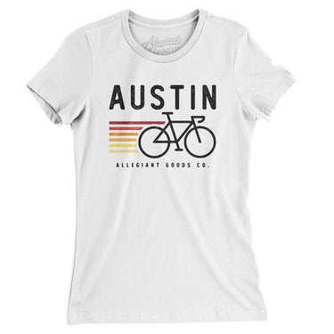 Austin Cycling Women's T-Shirt-Allegiant Goods Co. Vintage Sports Apparel