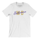 Baltimore Md Overprinted Men/Unisex T-Shirt-White-Allegiant Goods Co. Vintage Sports Apparel