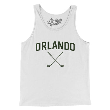 Orlando Golf Men/Unisex Tank Top-White-Allegiant Goods Co. Vintage Sports Apparel