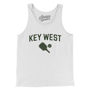 Key West Pickleball Men/Unisex Tank Top-White-Allegiant Goods Co. Vintage Sports Apparel