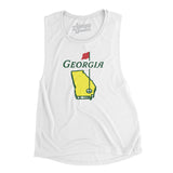 Georgia Golf Women's Flowey Scoopneck Muscle Tank-White-Allegiant Goods Co. Vintage Sports Apparel