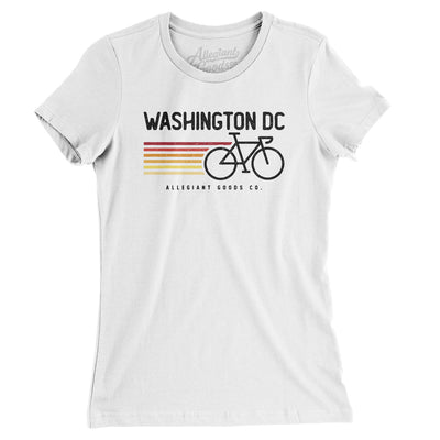 Washington Dc Cycling Women's T-Shirt-White-Allegiant Goods Co. Vintage Sports Apparel