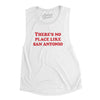 There's No Place Like San Antonio Women's Flowey Scoopneck Muscle Tank-White-Allegiant Goods Co. Vintage Sports Apparel