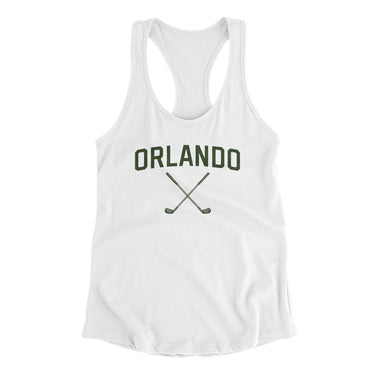 Orlando Golf Women's Racerback Tank-White-Allegiant Goods Co. Vintage Sports Apparel