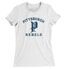 Pittsburgh Rebels Women's T-Shirt-White-Allegiant Goods Co. Vintage Sports Apparel