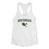 Arkansas Pickleball Women's Racerback Tank-White-Allegiant Goods Co. Vintage Sports Apparel