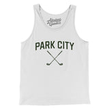 Park City Golf Men/Unisex Tank Top-White-Allegiant Goods Co. Vintage Sports Apparel