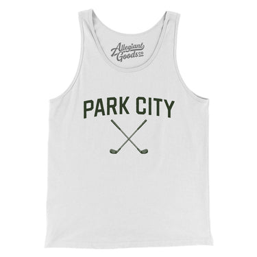 Park City Golf Men/Unisex Tank Top-White-Allegiant Goods Co. Vintage Sports Apparel