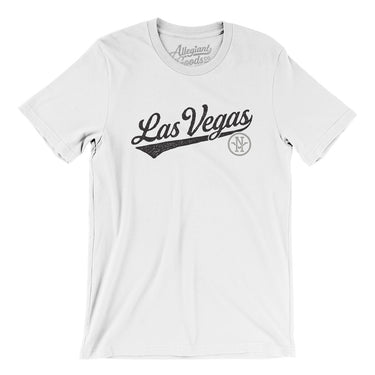 Las Vegas Vintage Script Men/Unisex T-Shirt-White-Allegiant Goods Co. Vintage Sports Apparel