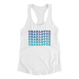 Charlotte Repeat Women's Racerback Tank-Allegiant Goods Co. Vintage Sports Apparel