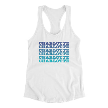 Charlotte Repeat Women's Racerback Tank-Allegiant Goods Co. Vintage Sports Apparel