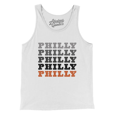 Philly Repeat Men/Unisex Tank Top-White-Allegiant Goods Co. Vintage Sports Apparel