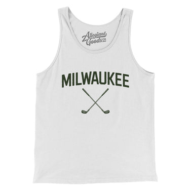 Milwaukee Golf Men/Unisex Tank Top-White-Allegiant Goods Co. Vintage Sports Apparel