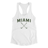 Miami Golf Women's Racerback Tank-White-Allegiant Goods Co. Vintage Sports Apparel