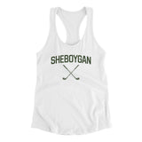 Sheboygan Golf Women's Racerback Tank-White-Allegiant Goods Co. Vintage Sports Apparel