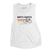 North Dakota Cycling Women's Flowey Scoopneck Muscle Tank-White-Allegiant Goods Co. Vintage Sports Apparel