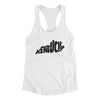 Kentucky State Shape Text Women's Racerback Tank-White-Allegiant Goods Co. Vintage Sports Apparel