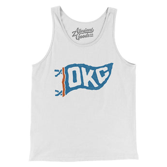 Okc Pennant Men/Unisex Tank Top-Allegiant Goods Co. Vintage Sports Apparel