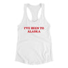 I've Been To Alaska Women's Racerback Tank-White-Allegiant Goods Co. Vintage Sports Apparel