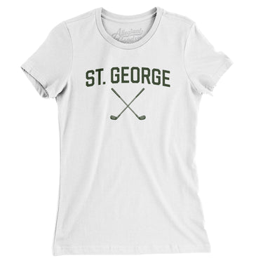 St. George Golf Women's T-Shirt-White-Allegiant Goods Co. Vintage Sports Apparel