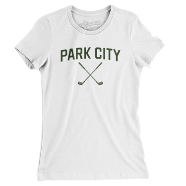 Park City Golf Women's T-Shirt-White-Allegiant Goods Co. Vintage Sports Apparel