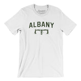 Albany Cycling Men/Unisex T-Shirt-White-Allegiant Goods Co. Vintage Sports Apparel