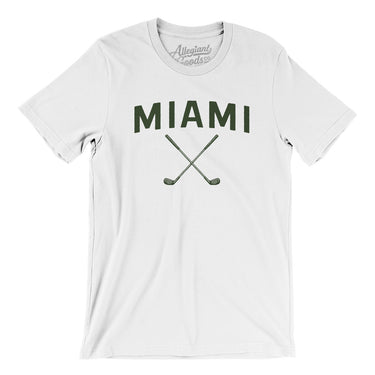 Miami Golf Men/Unisex T-Shirt-White-Allegiant Goods Co. Vintage Sports Apparel
