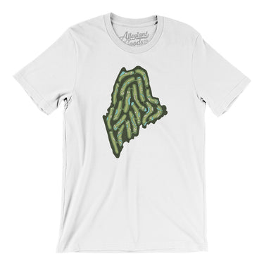 Maine Golf Course Men/Unisex T-Shirt-White-Allegiant Goods Co. Vintage Sports Apparel