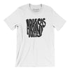Arkansas State Shape Text Men/Unisex T-Shirt-White-Allegiant Goods Co. Vintage Sports Apparel