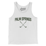 Palm Springs Golf Men/Unisex Tank Top-White-Allegiant Goods Co. Vintage Sports Apparel
