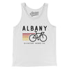 Albany Cycling Men/Unisex Tank Top-White-Allegiant Goods Co. Vintage Sports Apparel
