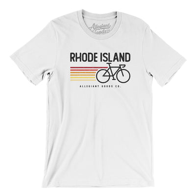 Rhode Island Cycling Men/Unisex T-Shirt-White-Allegiant Goods Co. Vintage Sports Apparel