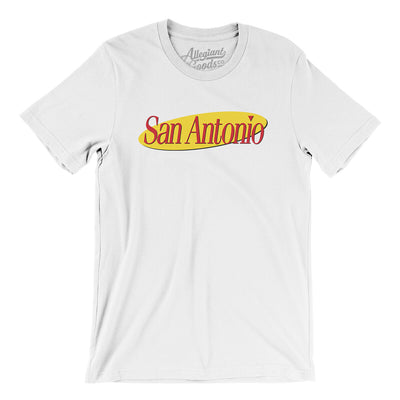 San Antonio Seinfeld Men/Unisex T-Shirt-White-Allegiant Goods Co. Vintage Sports Apparel