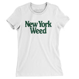 New York Weed Women's T-Shirt-White-Allegiant Goods Co. Vintage Sports Apparel