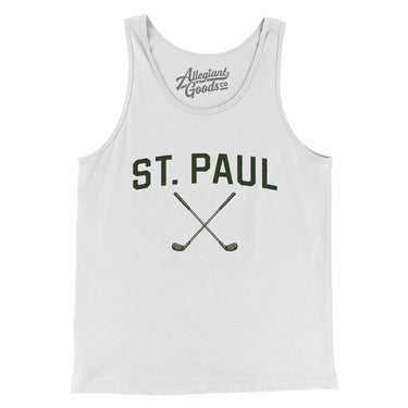 St. Paul Golf Men/Unisex Tank Top-White-Allegiant Goods Co. Vintage Sports Apparel