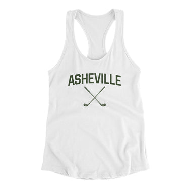 Asheville Golf Women's Racerback Tank-White-Allegiant Goods Co. Vintage Sports Apparel