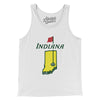 Indiana Golf Men/Unisex Tank Top-White-Allegiant Goods Co. Vintage Sports Apparel