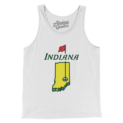 Indiana Golf Men/Unisex Tank Top-White-Allegiant Goods Co. Vintage Sports Apparel