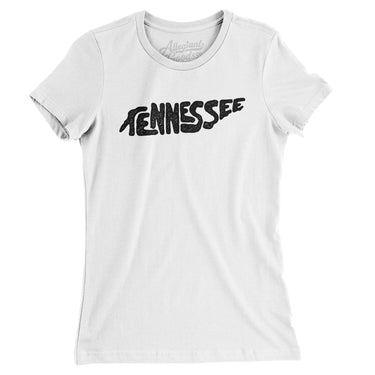 Tennessee State Shape Text Women's T-Shirt-Allegiant Goods Co. Vintage Sports Apparel