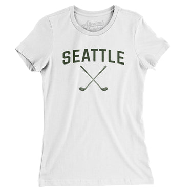Seattle Golf Women's T-Shirt-White-Allegiant Goods Co. Vintage Sports Apparel