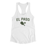 El Paso Pickleball Women's Racerback Tank-White-Allegiant Goods Co. Vintage Sports Apparel