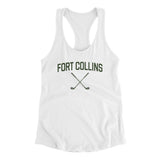 Fort Collins Golf Women's Racerback Tank-White-Allegiant Goods Co. Vintage Sports Apparel