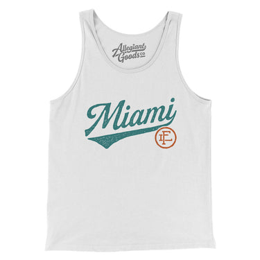 Miami Vintage Script Men/Unisex Tank Top-Allegiant Goods Co. Vintage Sports Apparel