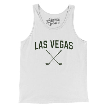 Las Vegas Golf Men/Unisex Tank Top-White-Allegiant Goods Co. Vintage Sports Apparel