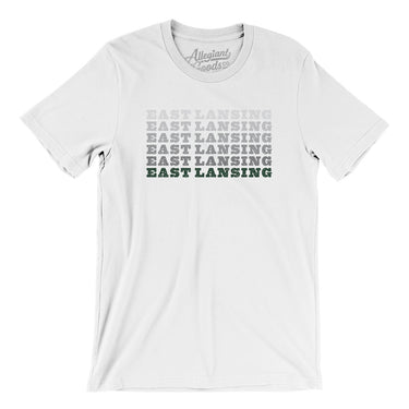 East Lansing Repeat Men/Unisex T-Shirt-White-Allegiant Goods Co. Vintage Sports Apparel